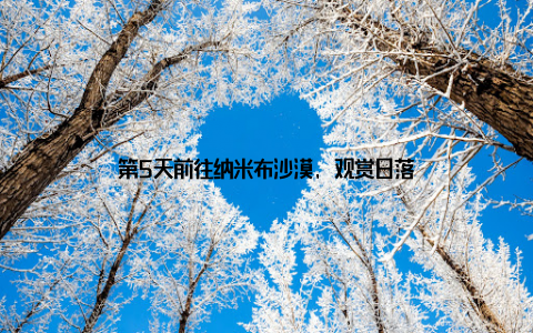 第5天前往纳米布沙漠, 观赏日落