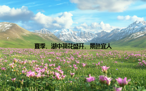 夏季, 湖中荷花盛开, 景色宜人