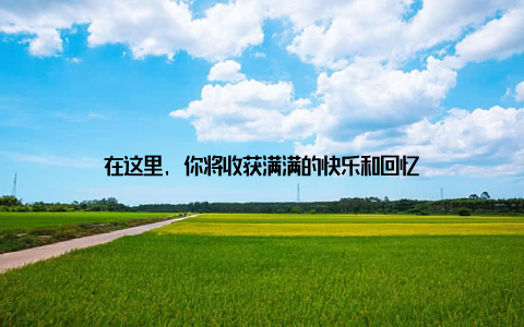 在这里, 你将收获满满的快乐和回忆