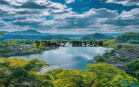 学习扬州茶艺, 品味生活之美
